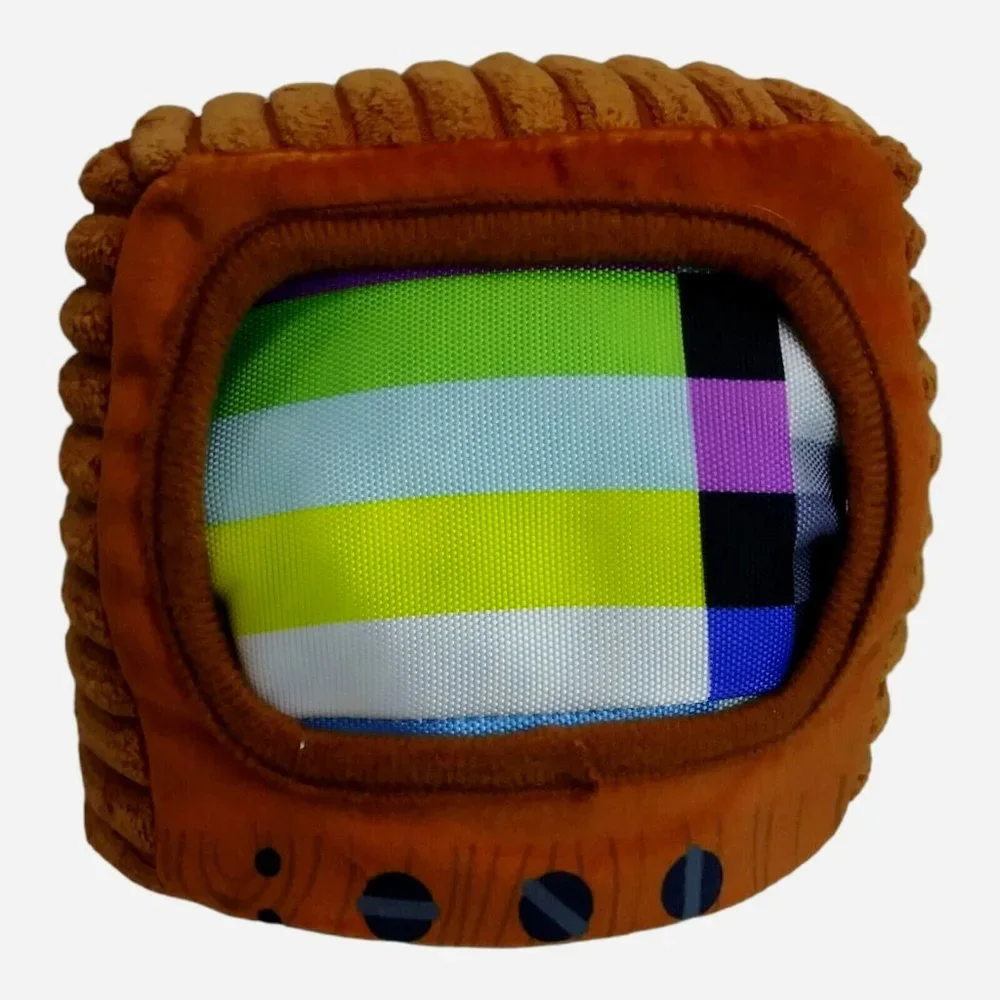 BARK‎ BOX Squeak A Vision TV Squeaky Crinkle Dog Chew Toy Size M Barkbox